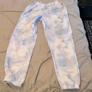 Women Blue Tye Dyed Joggers.